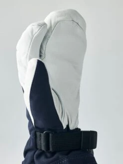 Hestra Army Leather Heli Ski Jr 3-finger Gloves -Style Avenue Store ECOS HES 20 HELI 3FIN JR Navy 7
