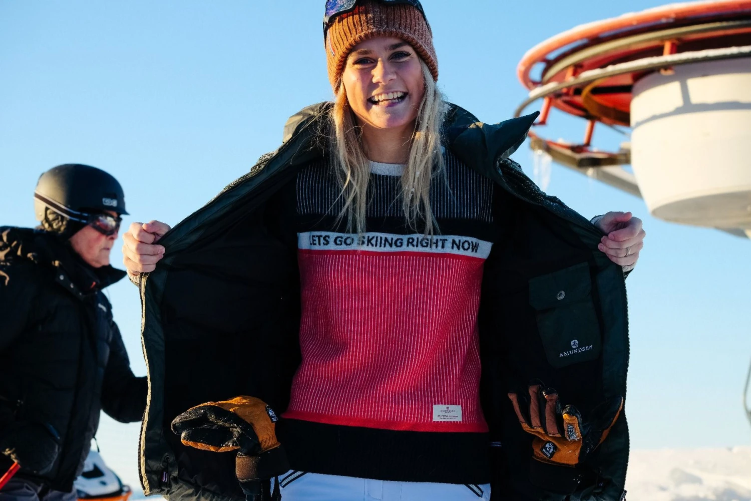 Amundsen Pinstripe Crew Womens 4 Amundsen Pinstripe Crew Womens - Image 2