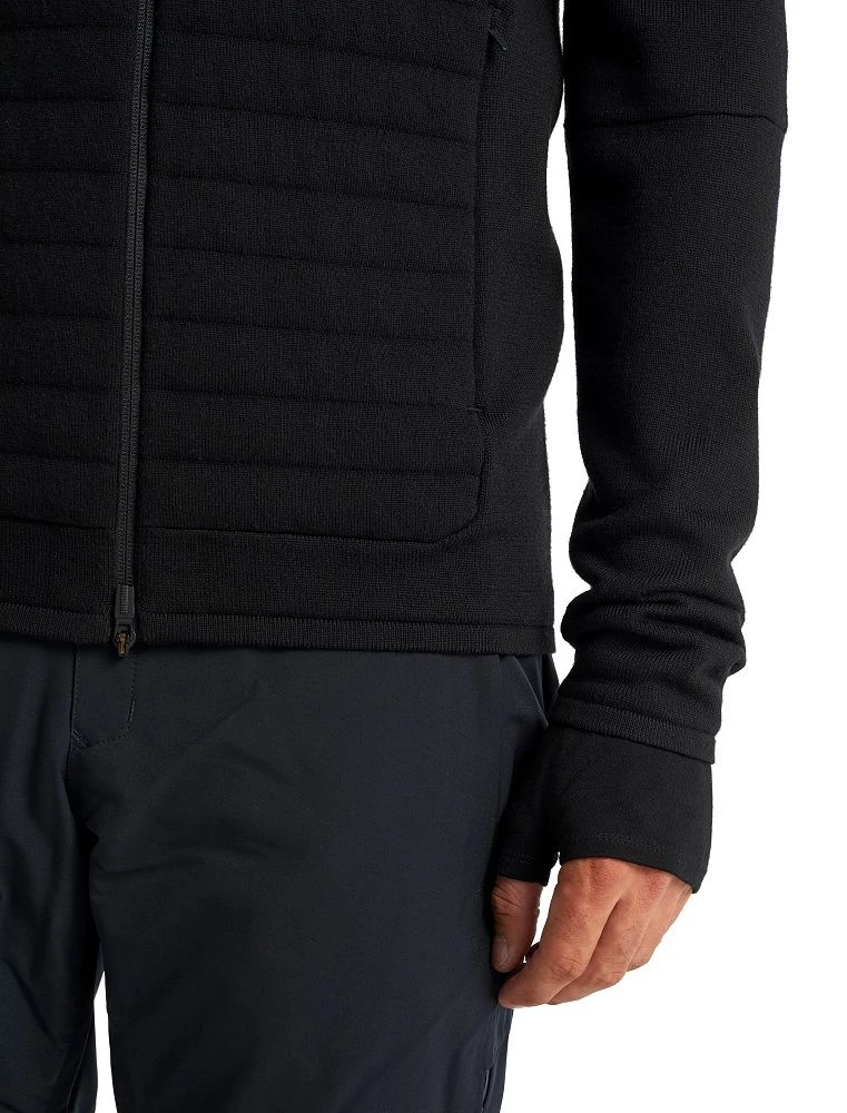 Icebreaker ZoneKnit Long Sleeved Zip Hood Mens 11 Icebreaker ZoneKnit Long Sleeved Zip Hood Mens - Image 9