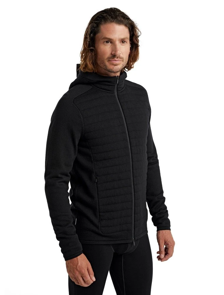 Icebreaker ZoneKnit Long Sleeved Zip Hood Mens 6 Icebreaker ZoneKnit Long Sleeved Zip Hood Mens - Image 4