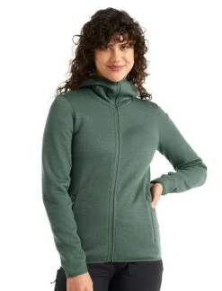 Icebreaker EleMtal Long Sleeved Zip Hood Womens -Style Avenue Store fw21 women elemental ls zip hood 105068065 4 1