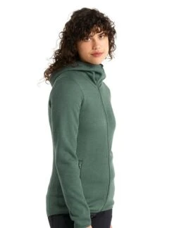 Icebreaker EleMtal Long Sleeved Zip Hood Womens -Style Avenue Store fw21 women elemental ls zip hood 105068065 5 1