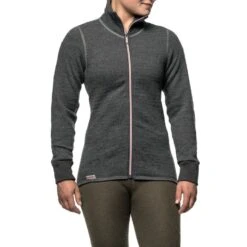 Woolpower Full Zip Jacket Colour Collection 400 Womens -Style Avenue Store woolpower grey rose 1 3