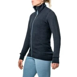 Woolpower Full Zip Jacket Colour Collection 400 Womens -Style Avenue Store woolpower navy nordic blue 3 2